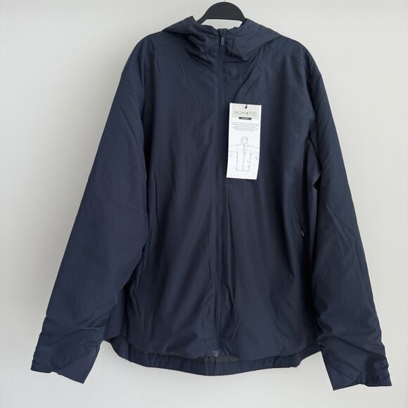 Nomatic Outset Jacket Mens XXL Navy Hoodie Full Zip Lightweight Travel Pillow - Picture 4 of 11